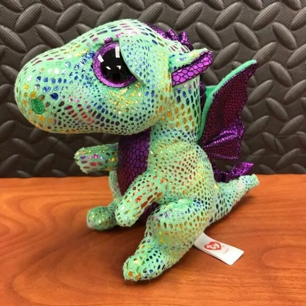 TY Beanie Boos - Cinder‎ green/purple dragon 2015
